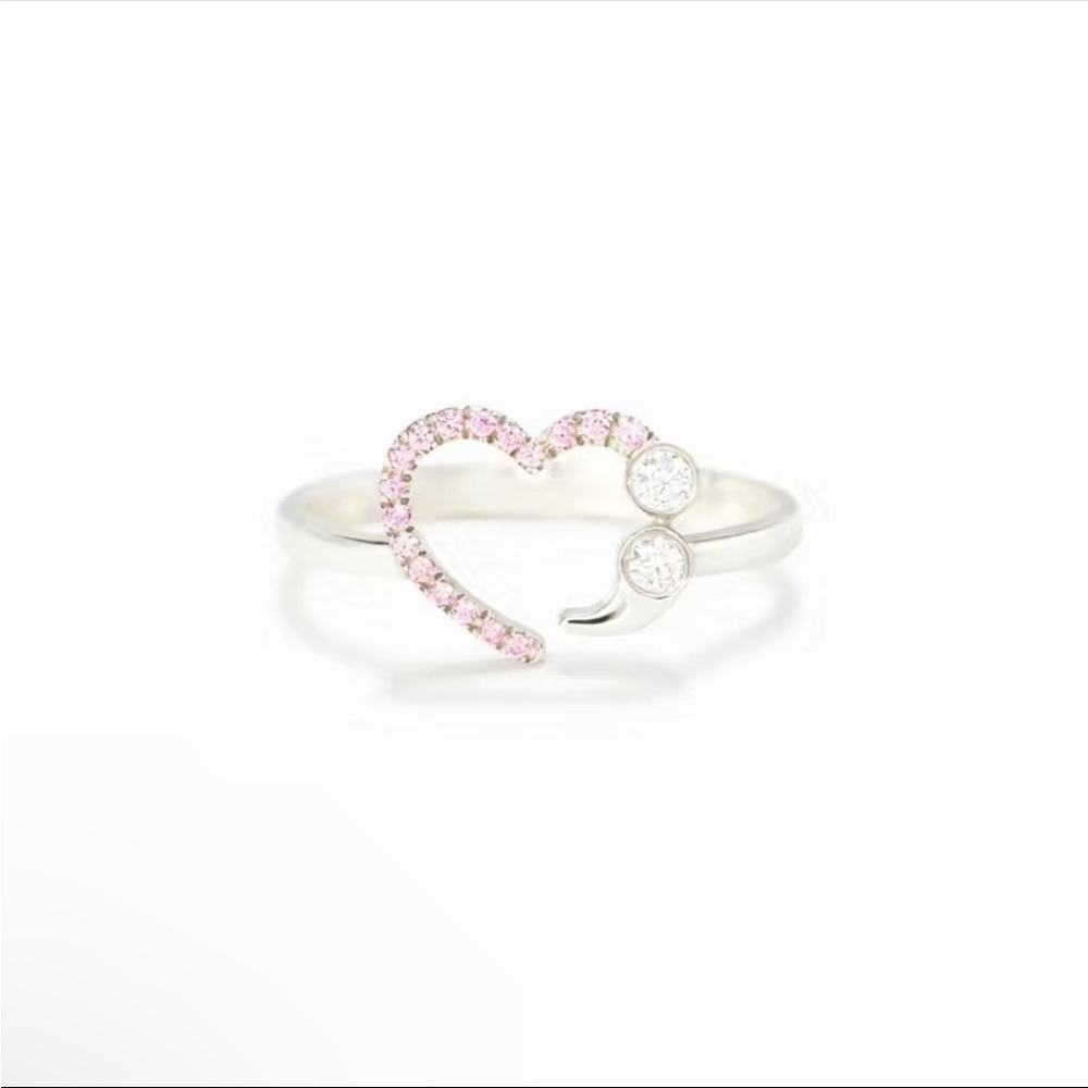 NEW Heart/Semi colon ring